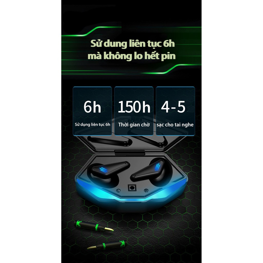 Tai nghe gaming K55 Bluetooth 5.0 TWS-Công nghệ Âm Thanh Astro Audio - Bộ chip PAU có độ trễ thấp Âm trầm tuyệt vời