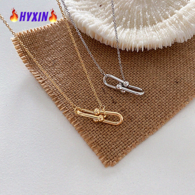 Vòng Cổ Nữ▶Dây Chuyền Mặt Chữ U Phong Cách Hàn Quốc
