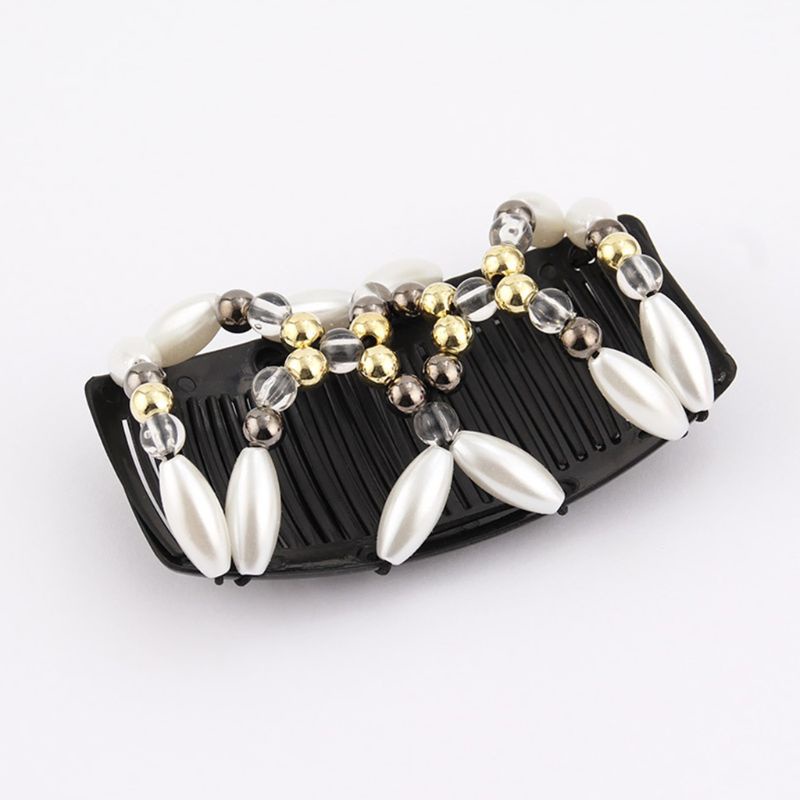 Lược Cài Tóc Co Giãn Hai Đầu Đính Hạt Làm Thủ Công DIY 3 # Dành Cho Bạn Nữ