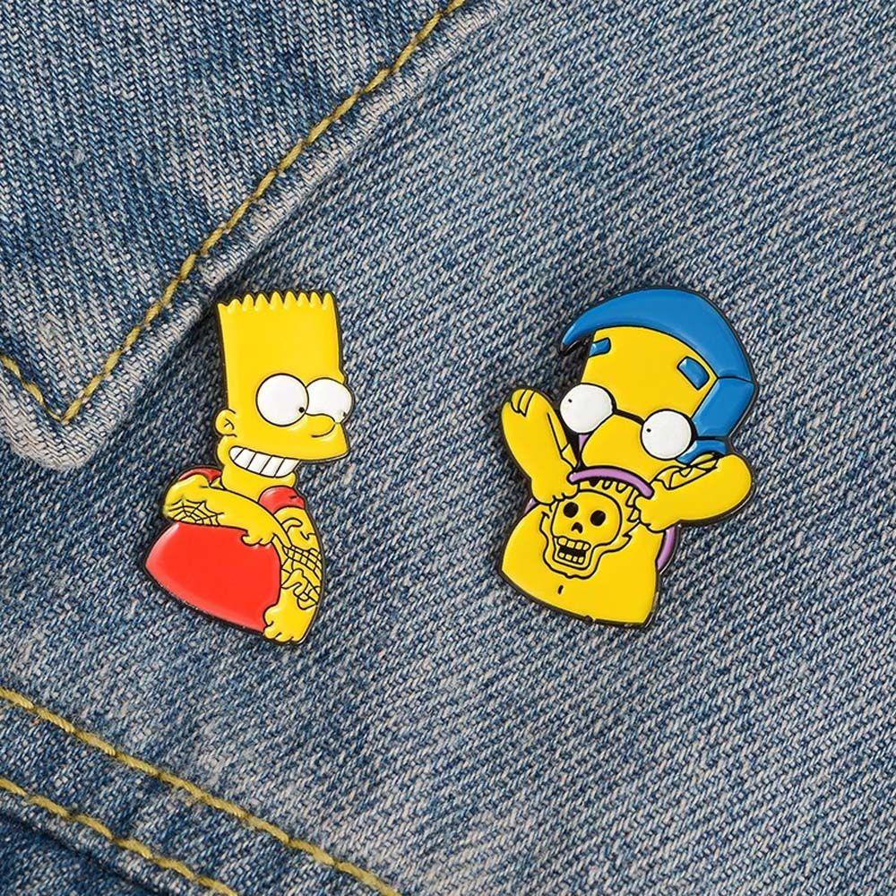 Ghim Cài Áo Kim Loại Hình Simpson Vui Nhộn