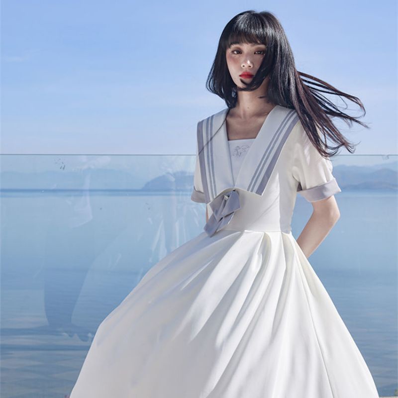 Váy đầm mùa hè phong cách hàn quốc tiểu thư Ulzzang jk lolita hot trend 2022 chất liệu mát