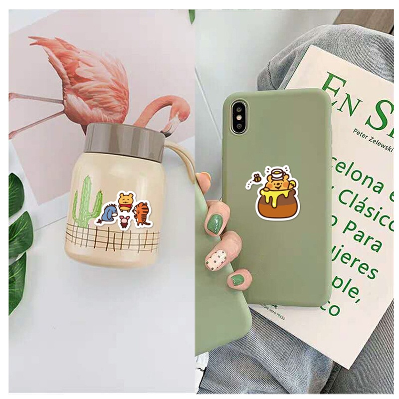 Bộ 40 miếng dán trang trí hình gấu hoạt hình đáng yêu