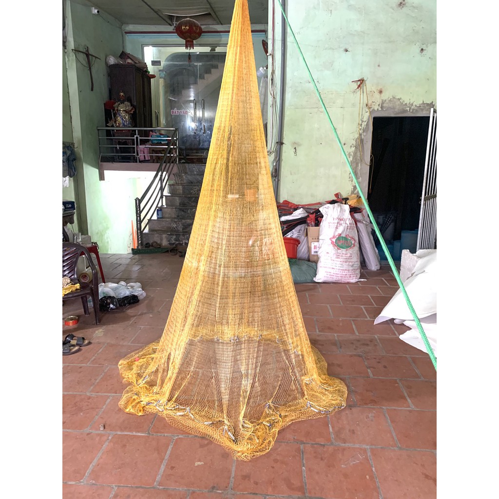 Chài Đánh Cá cao cấp Thái Lan , mắt 1 phân 8 , sợi dù 18 , đầy đủ kích thước , túi sâu 50cm đủ sức kéo loại khủng