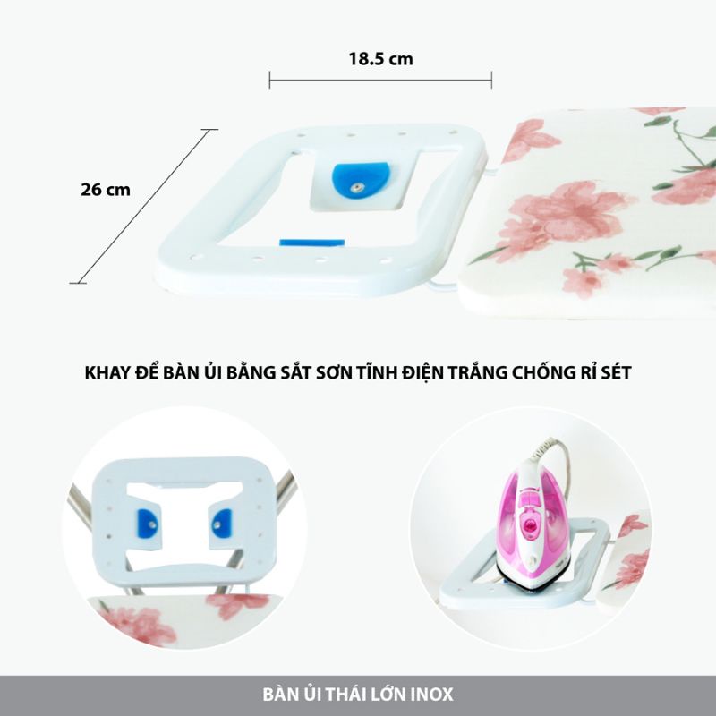 Kệ để bàn ủi tăng chỉnh độ cao, hàng việt nam chất lượng cao - Cầu là quần áo loại lớn