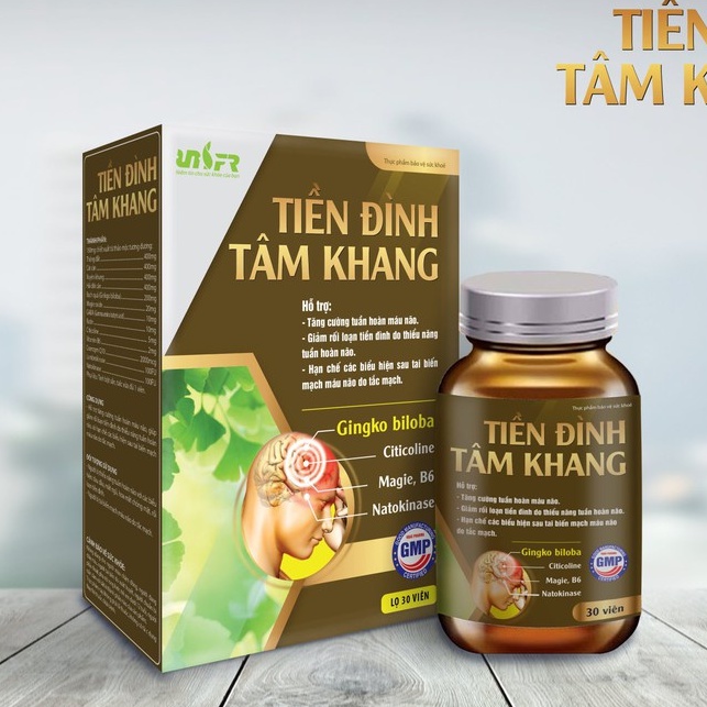 Tiền Đình Tâm Khang, hỗ trợ tăng cường tuần hoàn máu, giảm rối loạn tiền đinh do thiểu năng tuần hoàn não (hộp 30 viên)