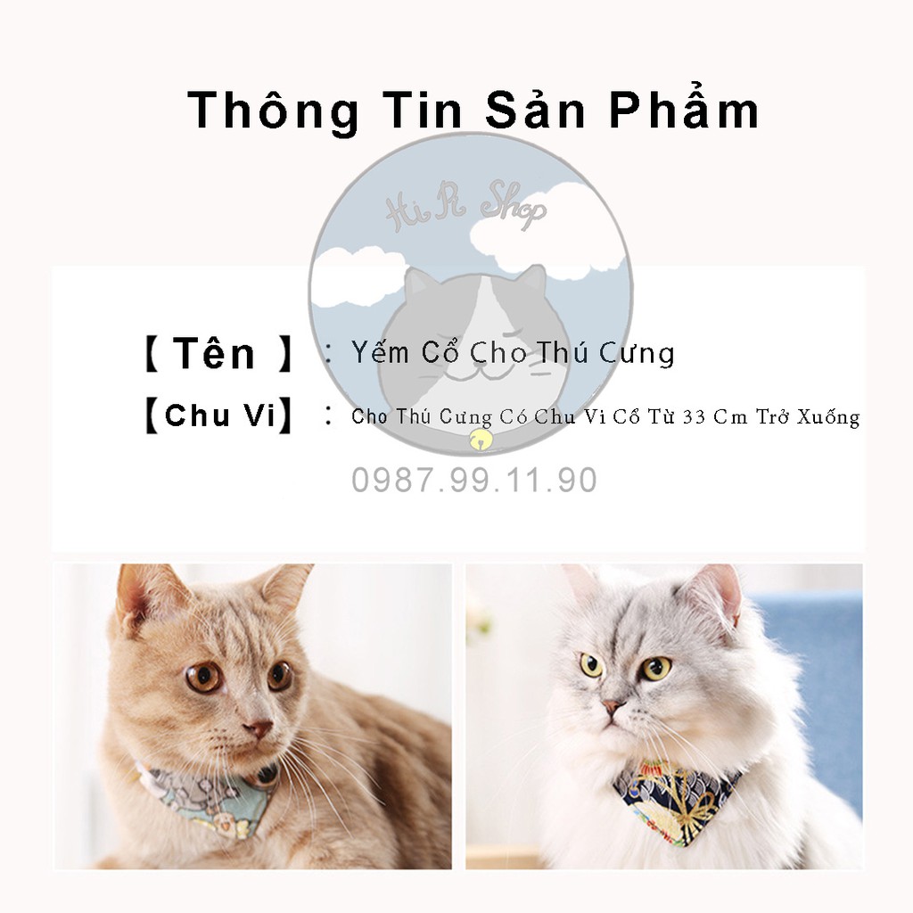 [Mới] Yếm Cổ Tam Giác Cho Chó Mèo Phong Cách Nhật Bản Đa Dạng Chất Liệu Vải Thô Vòng Cổ Dành Cho Thú Cưng Vừa Và Nhỏ