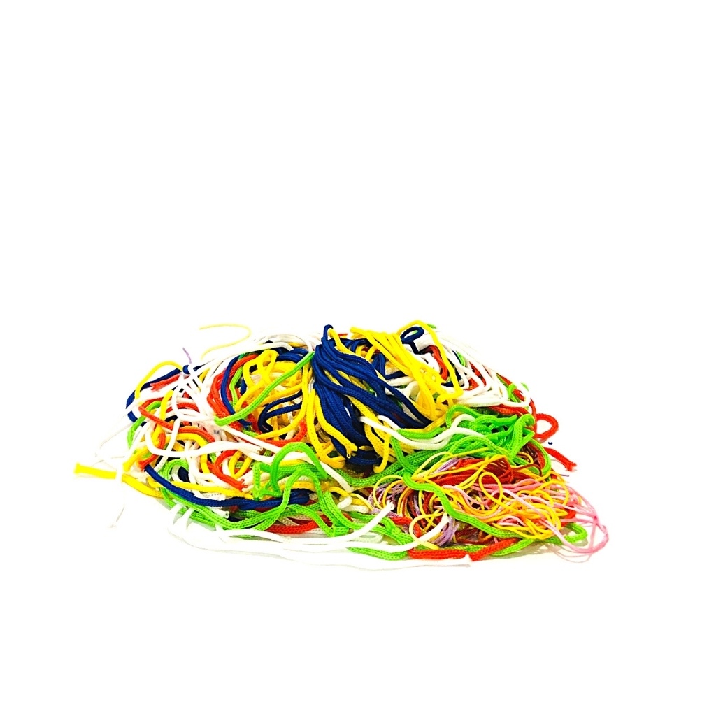 Túi nguyên liệu đan tết nhiều loại sợi và màu sắc tươi sáng đồ chơi mầm non thông tư 02