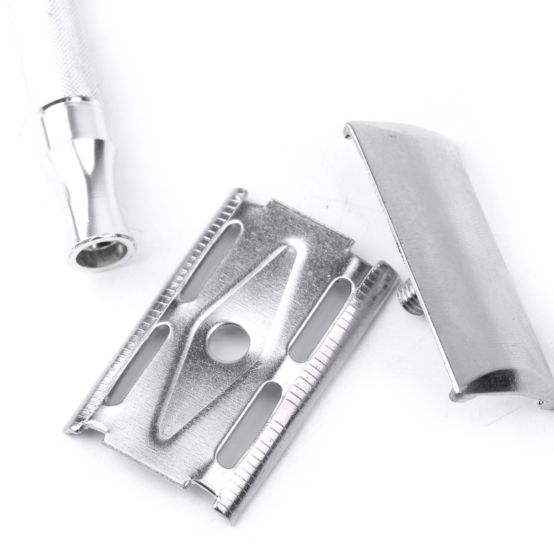 Dao Cạo Râu Tay Cầm Ngắn Phong Cách Cổ Điển Với Lưỡi Dao Cạo An Toàn Edge