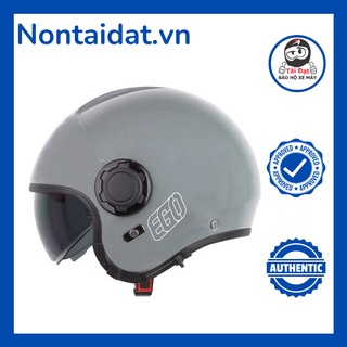 Nón bảo hiểm 3/4 linh hoạt ego e5 màu xám bóng