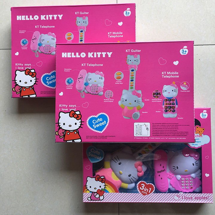 Bộ Đồ Chơi Điện Thoại & Đàn Hello Kitty