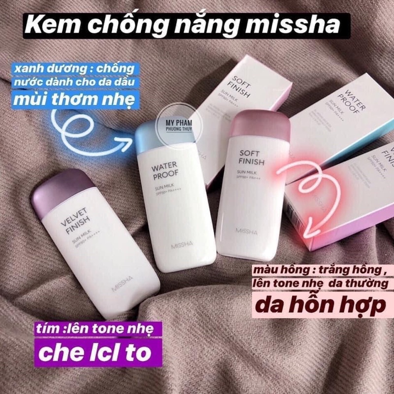 Kem chống nắng Missha All-around Safe Block Soft Finish Sun Milk SPF50+/PA+++