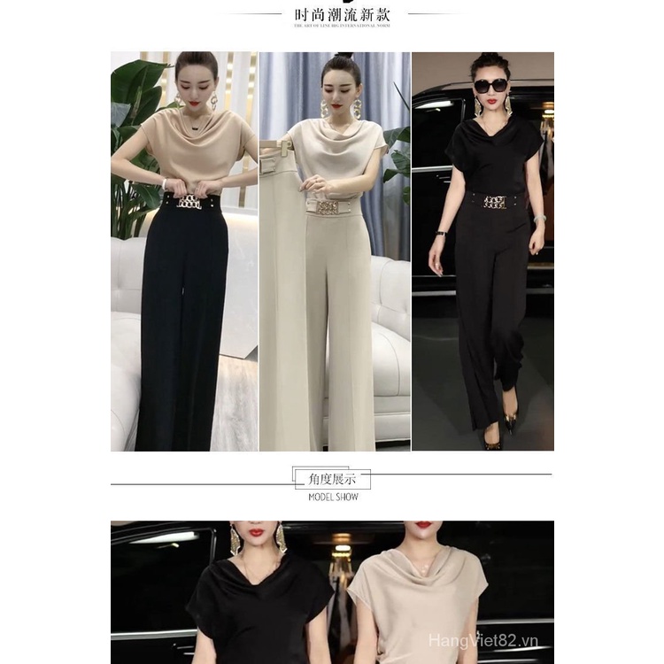 Bộ Áo / Quần Ống Rộng Phong Cách Phương Tây Thời Trang Mùa Hè Cho Nữ 2021