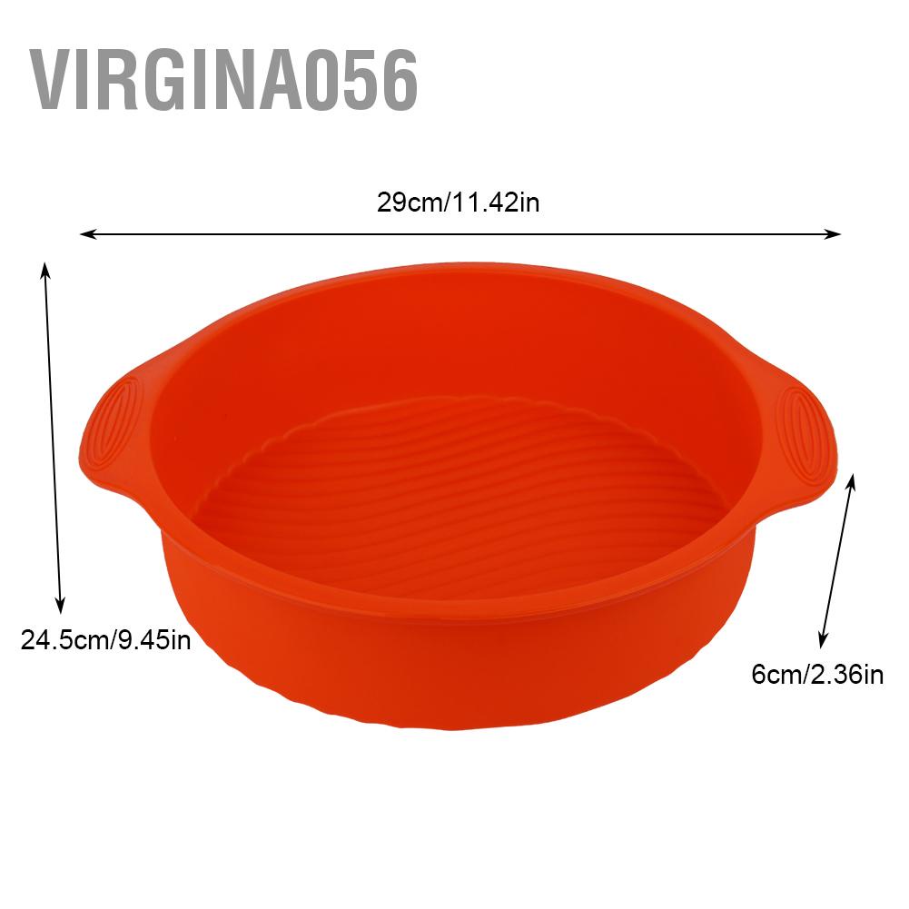 Virgina056 11.42inch Round Shape 3D Silicone Baking Cake Mold DIY Pan Tray