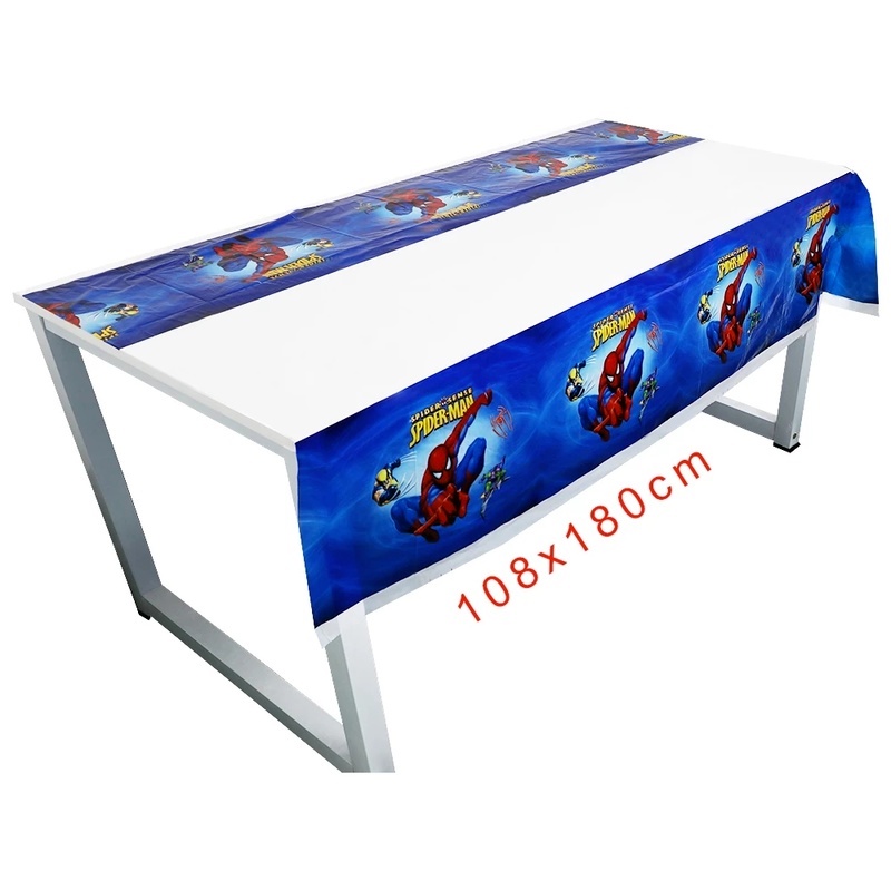 Bộ 24 Món Chén Đĩa / Cốc Giấy Dùng Một Lần In Hình Spiderman Hoạt Hình Trang Trí Tiệc Sinh Nhật Cho Bé