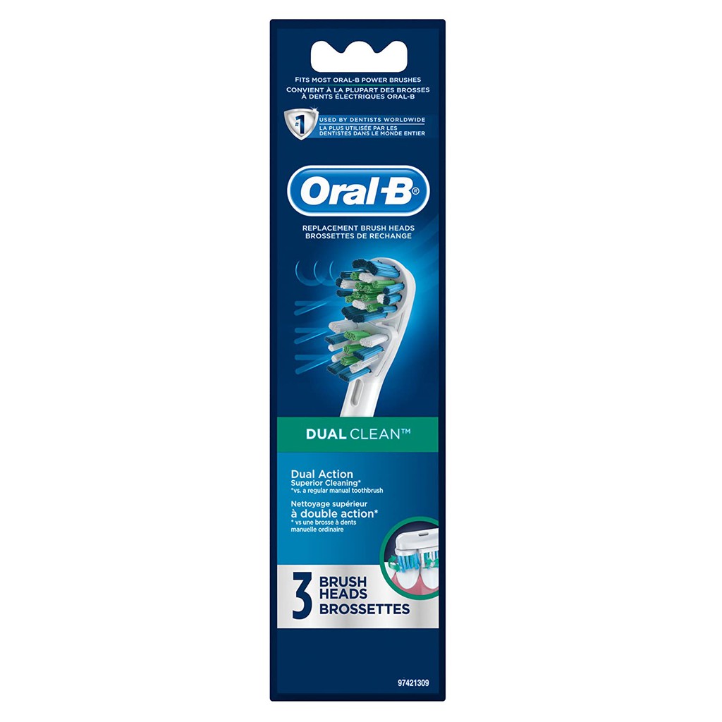 Set 3 Đầu Bàn Chải Điện Thay Thế Oral-B Dual Clean