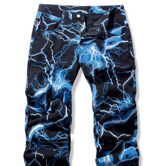 Quần Jeans Dài Nhuộm Màu Y2K Vintage Harajuku Cho Nam Nữ