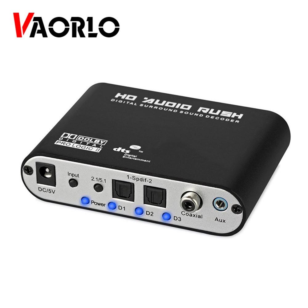 Bộ Giải Mã Âm Thanh Kỹ Thuật Số 5.1ch hd Audiorush spdif coaxial Sang rca dts ac3