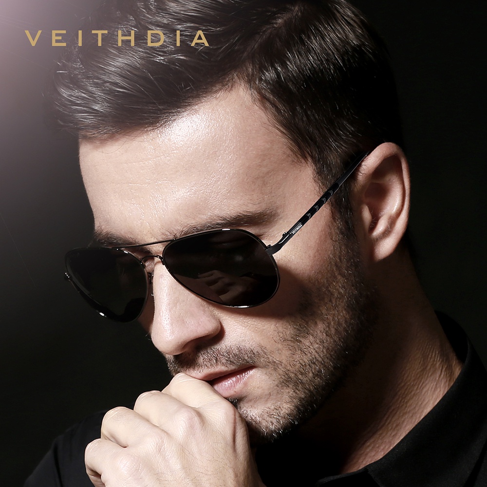 [Có Hộp] VEITHDIA 2839 Kính Râm Nam Phân Cực Hợp Kim Nhôm Magie Nhiều Màu Sắc Chống Nắng Ngoài Trời Thiết Kế Thương Hiệu VEITHDIA