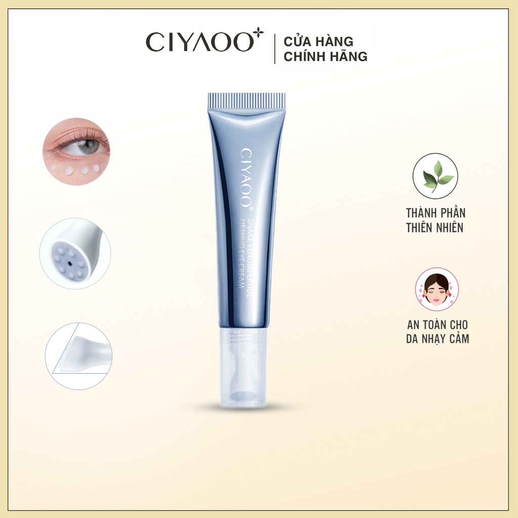 Kem Mắt CIYAOO 💝FREESHIP💝 Giảm Thâm Mắt, Làm Mờ Nếp Nhăn & Bọng Mắt Snake Venom Peptide 15g