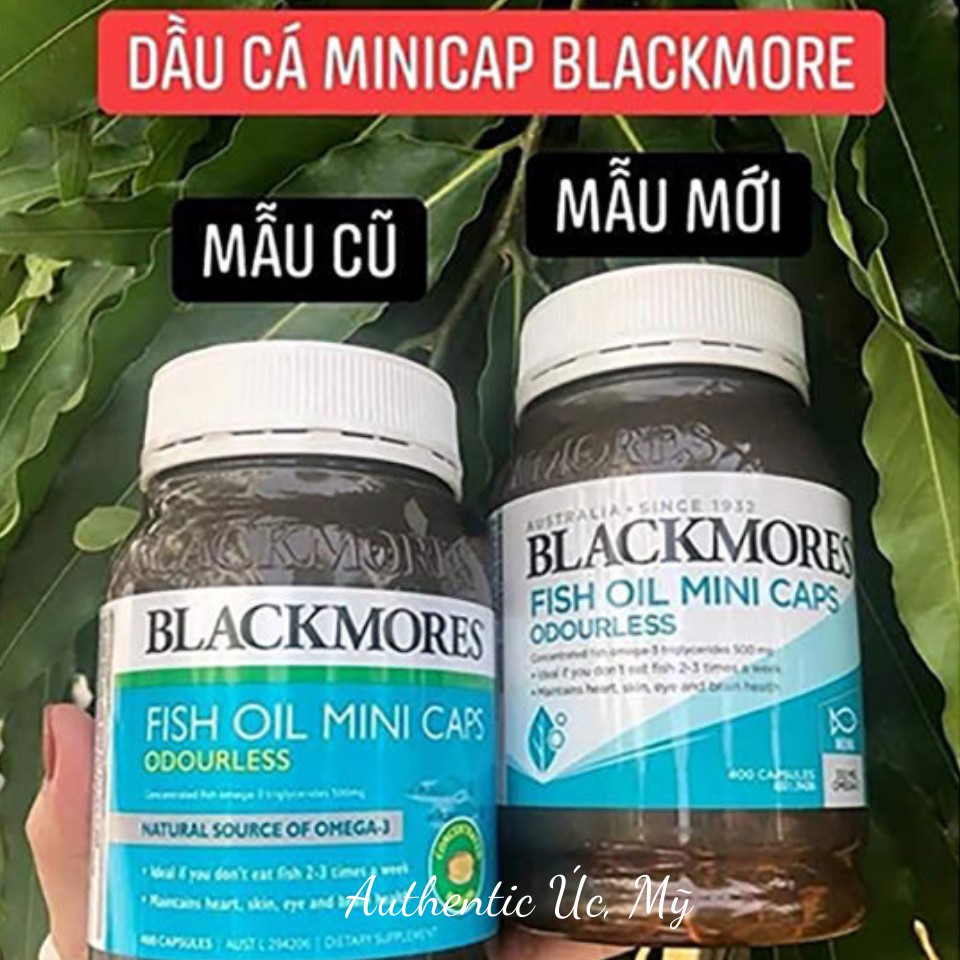 Dầu cá không mùi Blackmores Odourless Fish Oil 400 Viên Mini Capsules