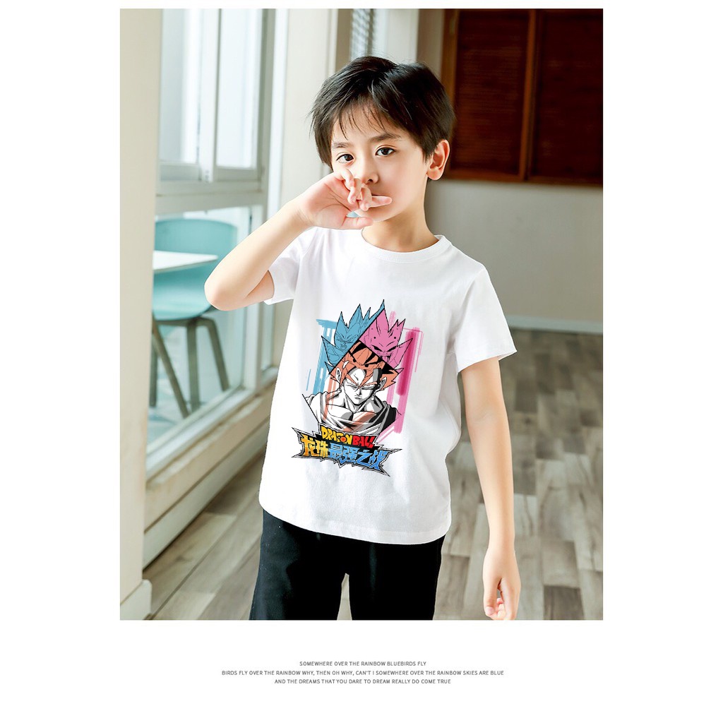 áo thun bé trai in hình goku songoku dragonball 7 viên ngọc rồng cotton co giản thoải mái