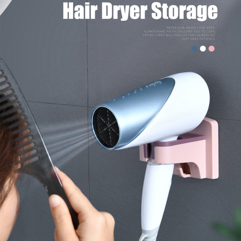 Giá đỡ máy sấy tóc gắn tường không cần khoan tiện dụng để sắp xếp cho nhà tắm