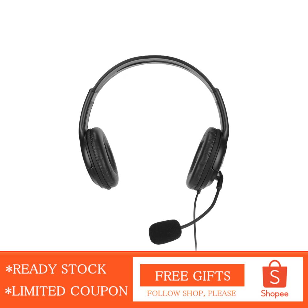 Alwaysonline Stereo Game Headphones Noise Cancelling Adjustable Microphone Mute with Mic for PC Black Blue