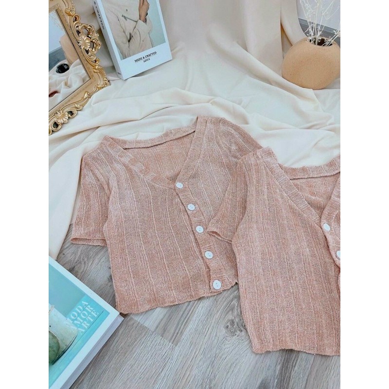 Áo croptop len hồng | BigBuy360 - bigbuy360.vn