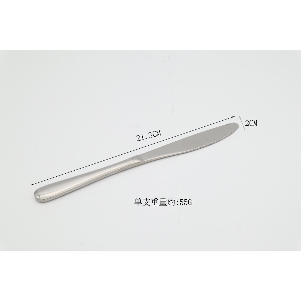 Dao dĩa ăn bít tết inox cao cấp bộ 2 món cán trơn dày sáng bóng