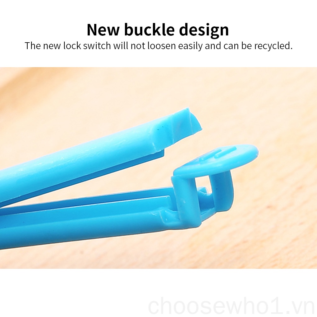 Set 10 kẹp niêm phong túi đựng thực phẩm bằng nhựa màu sắc ngẫu nhiên