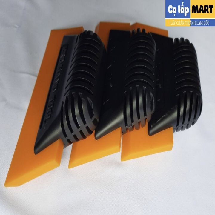 Gạt dán phim cách nhiệt tay cầm đen ngắn, dụng cụ gạt phim tay cao su lưỡi silicone, dụng cụ gạt kính, tay dán decal