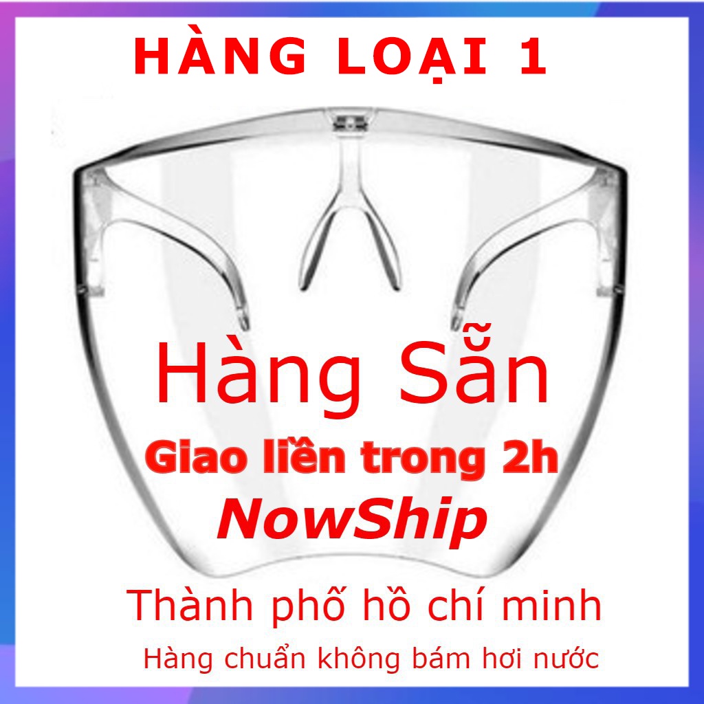 Kính chống giọt bắn bảo hộ chống dịch FACE SHIELD MASK che hết khuôn mặt bảo vệ mắt toàn diện...
