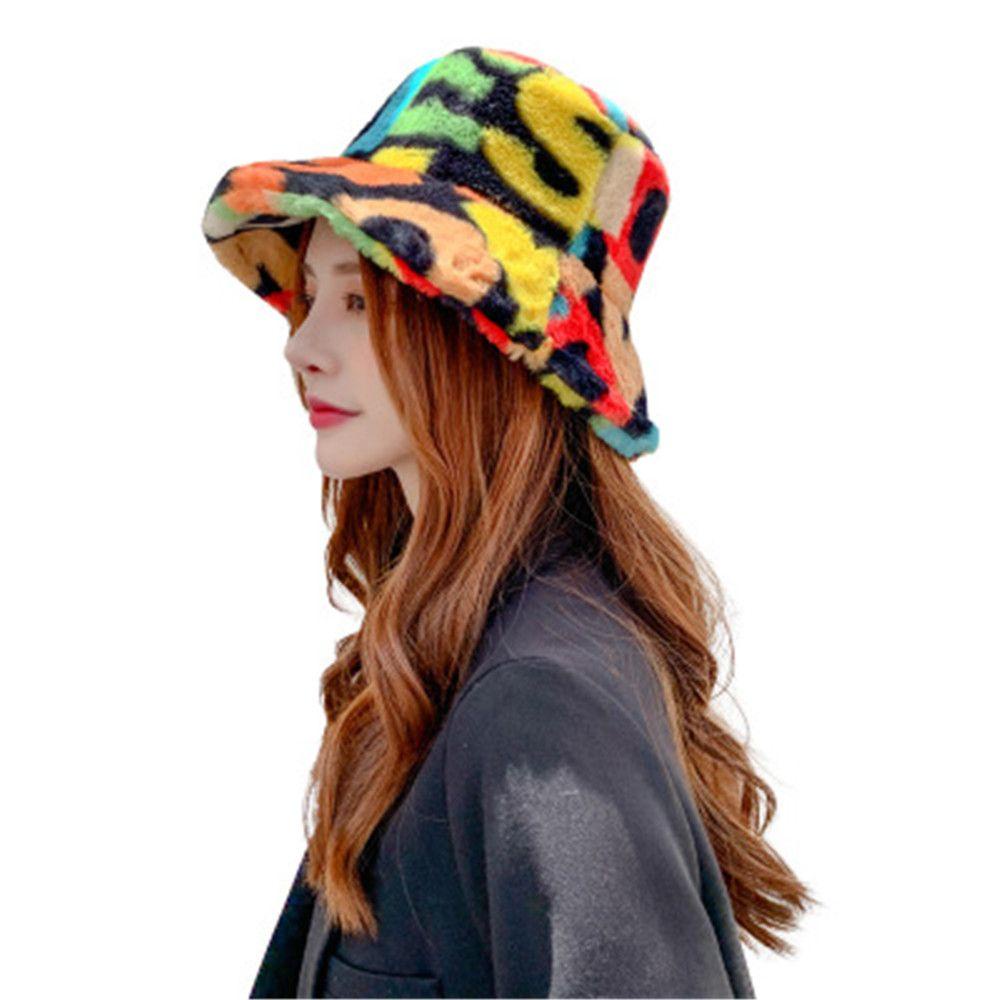 BORAG Nón Bucket Hoạ Tiết Bò Sữa Màu Sắc Cầu Vồng Thiết Kế Hợp Thời Trang