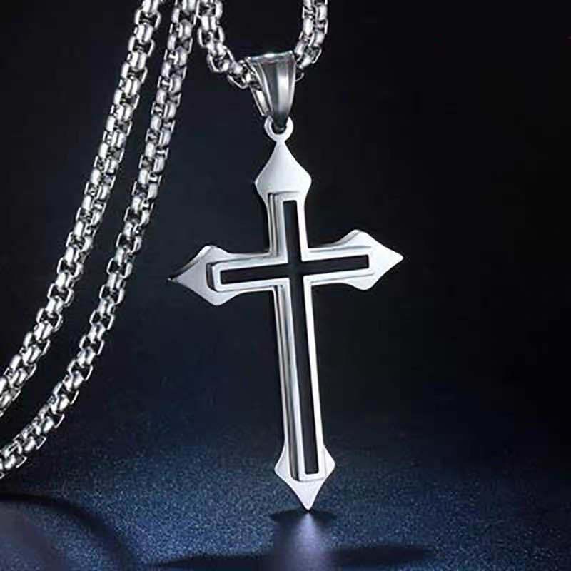 Vòng cổ hip hop nam nữ Vòng cổ nam Vòng cổ nữ Vòng cổ cá tính thời trang Ins personality Cross Necklace versatile pendant accessories for men and women Dây Chuyền Mặt Chữ Thập Cá Tính Phong Cách Harajuku Cho Nam Và Nữ DC08