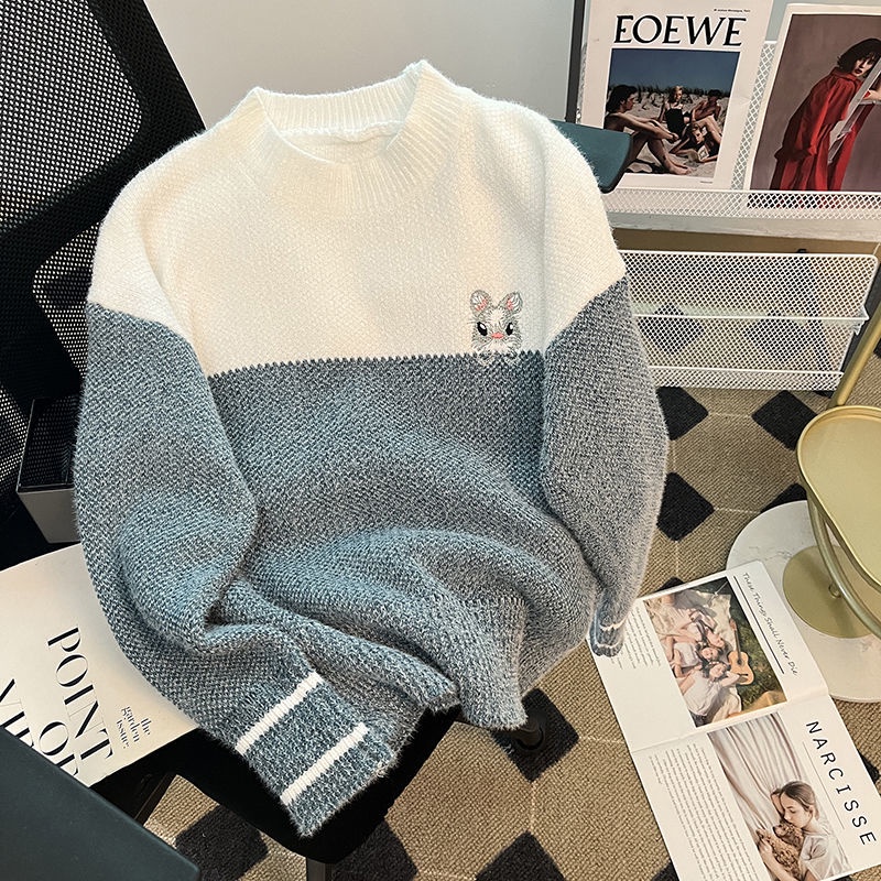 Áo sweater Cổ Tròn Dáng Rộng Phong Cách Thời Trang Mùa Thu Mới