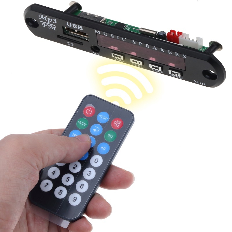 Car Audio Decoder Card DC 5V/12V Micro USB AUX MP3 Music Player Speaker