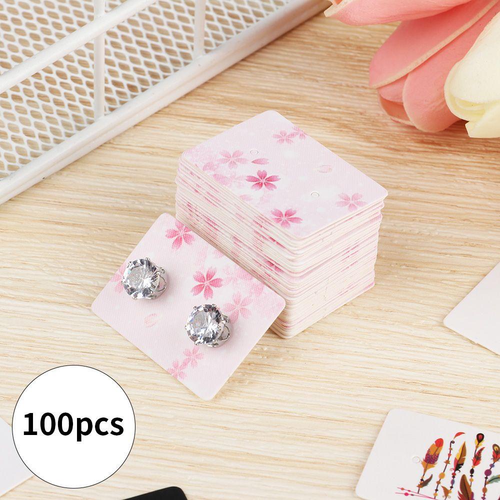 Set 100 Tấm Thẻ Giấy Kraft Trưng Bày Bông Tai Tiện Lợi
