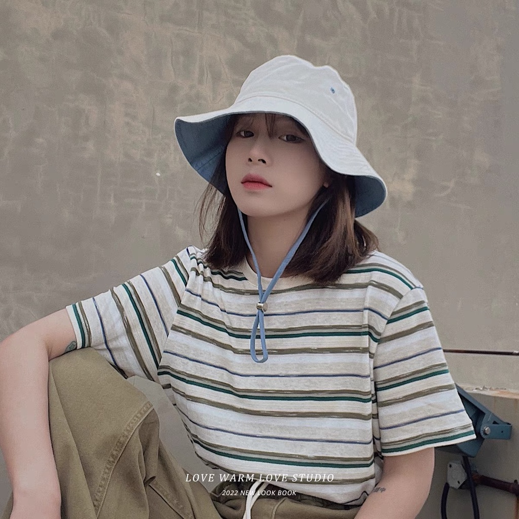Mũ tai bèo nón bucket cột dây  phong cách unisex mẫu mới hàng có sẵn