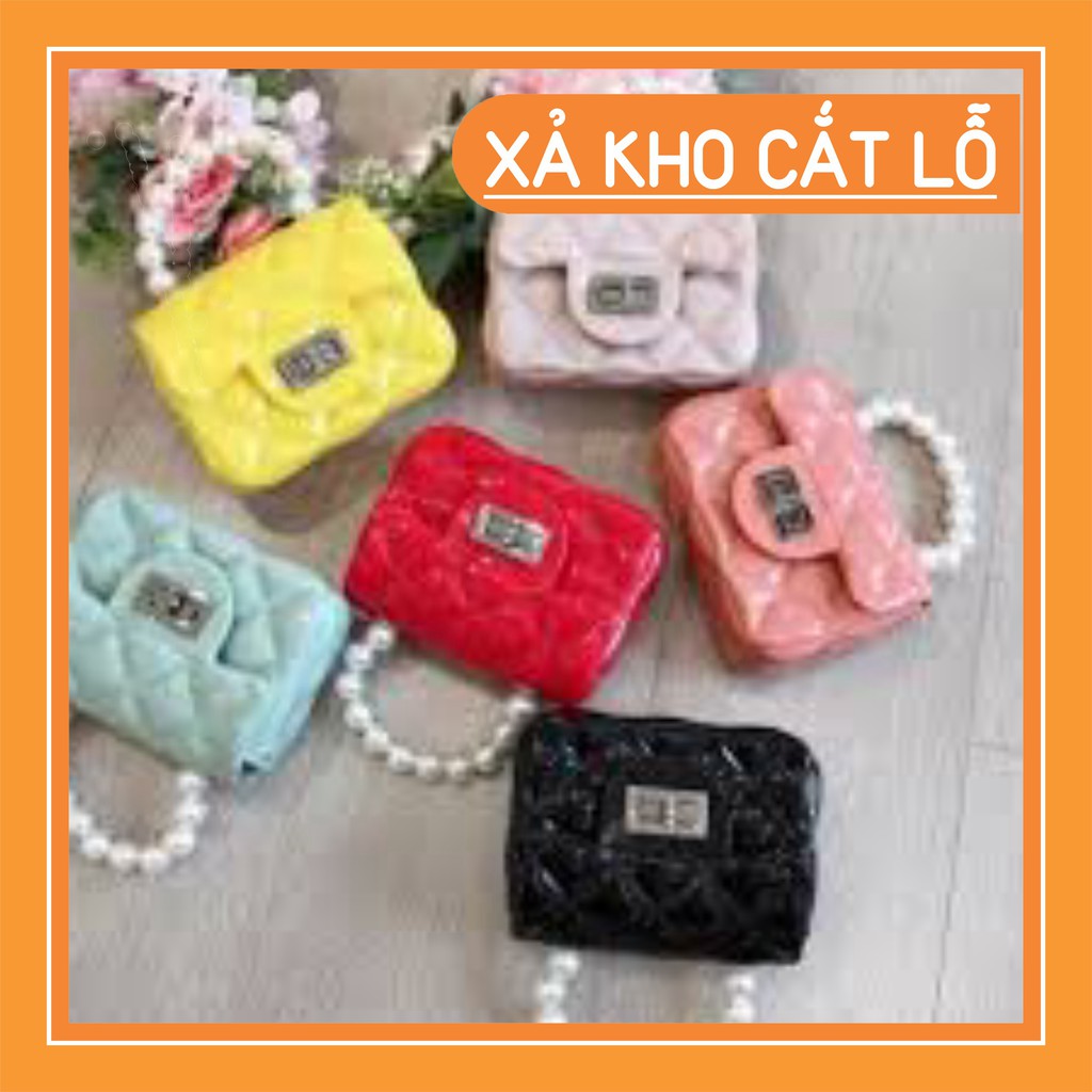 (giá gốc)combo 10 túi đeo chéo mini quai ngọc trai nhân tạo cho bé choi tết