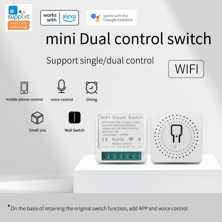 Ewelink Công Tắc Thông Minh Mini Wifi 16a Công Tắc Không Dây Hẹn Giờ Điều Khiển 2 Chiều Hỗ Trợ Tự Động Hóa Gia Đình Thông Minh Tương Thích Với Alexa Google Home Veel
