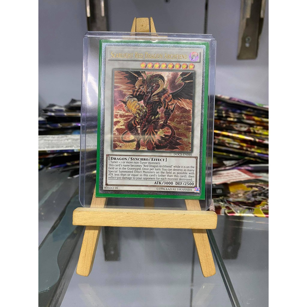 [ Dưa Hấu Yugioh ] Lá bài thẻ bài Scarlight Red Dragon Archfiend - Ultimate Rare - Tặng bọc bài nhựa bảo quản