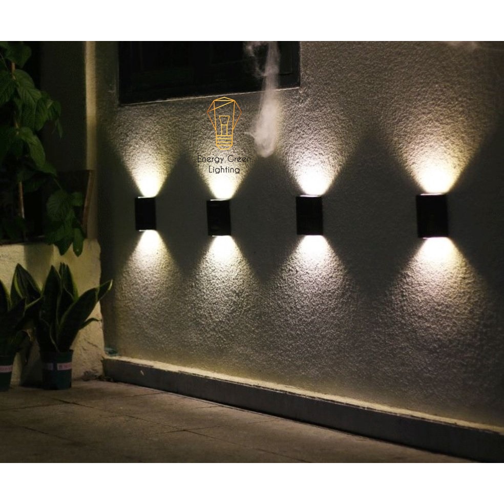 Đèn Tường 2 Đầu Chiếu Sáng Energy Green Lighting MT-33,MT-32 - Sử Dụng Năng Lượng Mặt Trời - Ánh Sáng Trắng,Vàng,Đổi Màu
