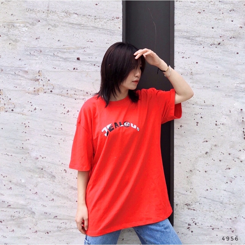 Áo thun unisex, áo phông rộng circle Jealous product 4956