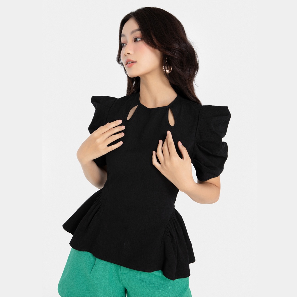 Áo Kiểu Thời Trang Nữ HNOSS Bèo Eo Tay Phồng HNAKI051