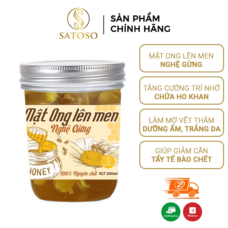 Mật ong lên men gừng nghệ tốt cho tiêu hóa đẹp da SATOSO SA139