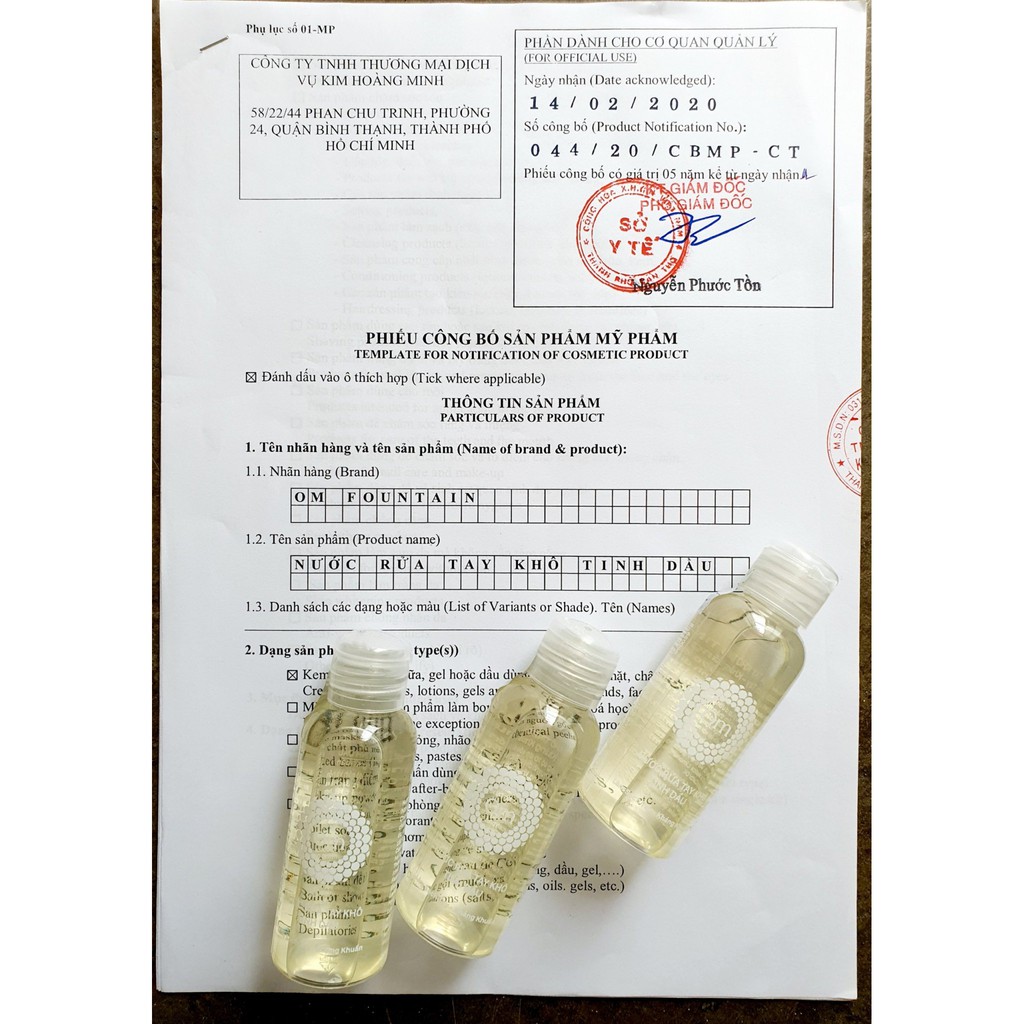 Nước rửa tay khô kháng khuẩn, nước rửa tay khô tinh dầu thiên nhiên 50 ml (NẮP BẬT)