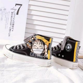 [ORDER] GIÀY ULZZANG CỔ CAO IN HÌNH LUFFY ( ONE PIECE)