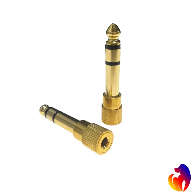 Dây Cáp Chuyển Đổi Âm Thanh 3 Pin Trs 6.5mm 3.5mm Đầu Cái 6.5 3.5 Aux Mạ Vàng