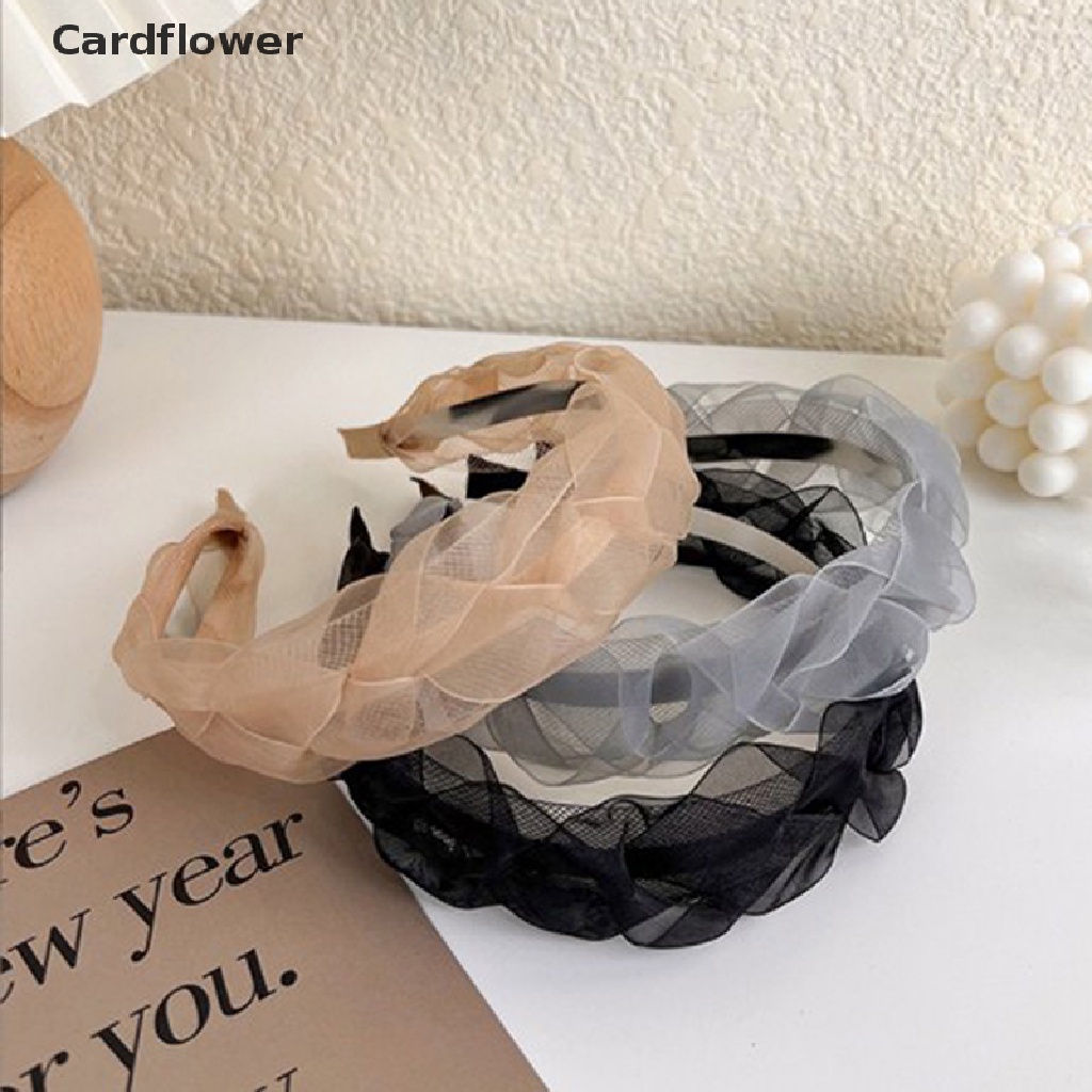 Băng Đô Bản Rộng Bằng Vải Organza Mềm Mại Thanh Lịch Thời Trang Cho Nữ