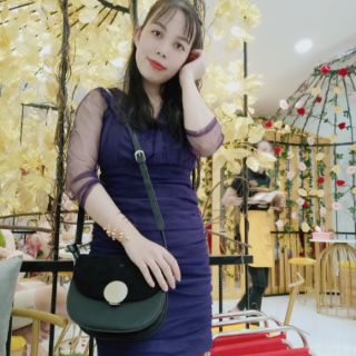 Đầm body tím size S